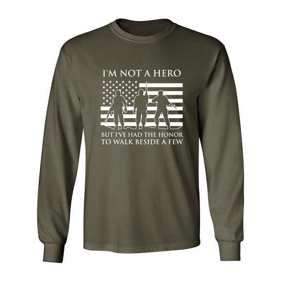 I'm Not A Hero Adult Long Sleeve T-shirt