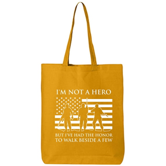 I'm Not A Hero Cotton Canvas Tote Bag
