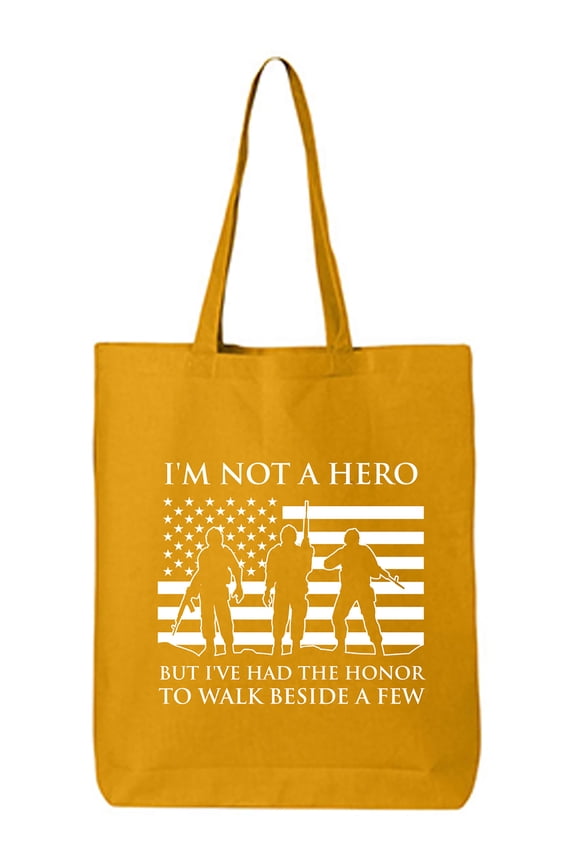 I'm Not A Hero Cotton Canvas Tote Bag