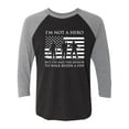 thumbnail image 1 of I'm Not A Hero Unisex 3/4 Sleeve Baseball Raglan Tee, 1 of 3