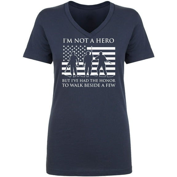 I'm Not A Hero Womens V-Neck T-Shirt
