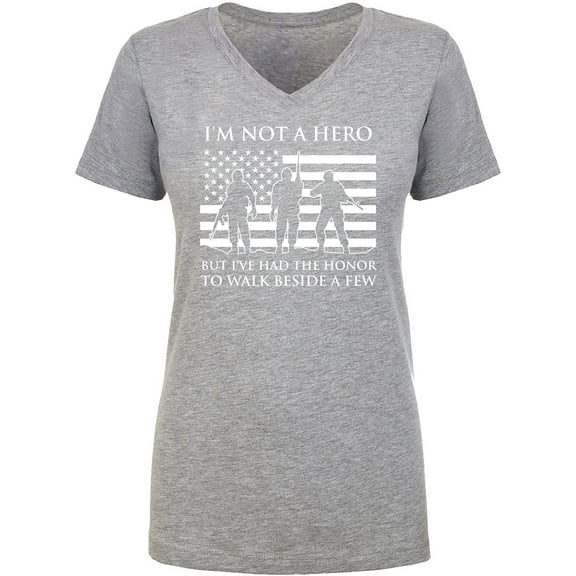 I'm Not A Hero Womens V-Neck T-Shirt