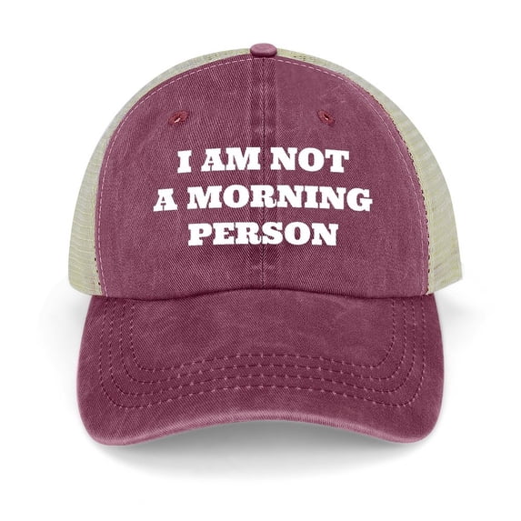 I’m Not A Morning Person Wine Red Hat Adjustable Funny Fashion Unisex ...