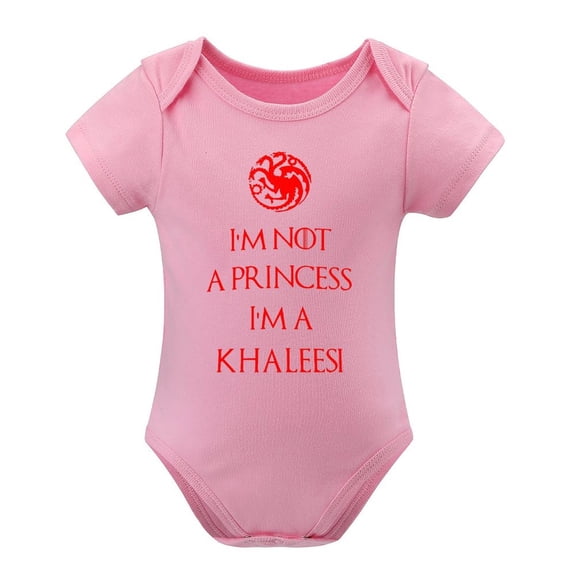 I'm Not A Princess, I'm A Khaleesi - Funny Baby Bodysuit, One-Piece Romper for Infants Pink-style 3months