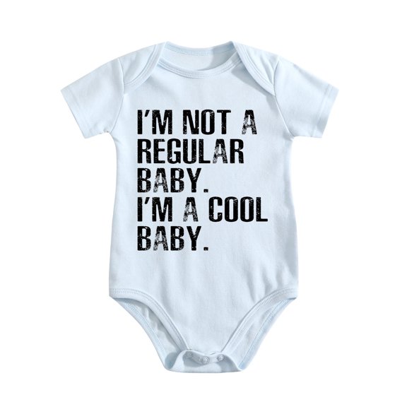 I'm Not A Regular Baby. I'm A Cool Baby Baby Bodysuit Funny Adorable Infant Clothing Baby Blue-style-1 9-12M