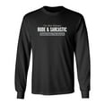 thumbnail image 1 of I'm Not Always Rude & Sarcastic Sometimes I'm Asleep Sarcastic Novelty Gift Idea Adult Humor Funny Men's Long Sleeve Shirts, 1 of 3