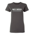 thumbnail image 1 of I'm Not Always Rude & Sarcastic Sometimes I'm Asleep Sarcastic Novelty Gift Idea Adult Humor Funny Women's Casual Tees, 1 of 3