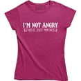 thumbnail image 1 of I'm Not Angry This Is Just My Face Funny Sarcastic College Humor Teacher Tee, 1 of 4