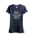 thumbnail image 1 of I'm Not Anti Social I'm Selectively Social There's A Difference Women's Fashion Relaxed T-Shirt Tee Heather Navy Small, 1 of 3
