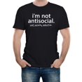 thumbnail image 1 of I'm Not Antisocial Men's Graphic T-Shirt | Funny Introvert Humor Tee, 1 of 2