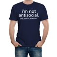 thumbnail image 1 of I'm Not Antisocial Men's Graphic T-Shirt | Funny Introvert Humor Tee, 1 of 2