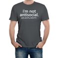 thumbnail image 1 of I'm Not Antisocial Men's Graphic T-Shirt | Funny Introvert Humor Tee, 1 of 2