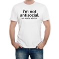 thumbnail image 1 of I'm Not Antisocial Men's Graphic T-Shirt | Funny Introvert Humor Tee, 1 of 2
