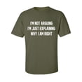 thumbnail image 1 of I'm Not Arguing I'm Just Explaining Adult Short Sleeve T-shirt, 1 of 4