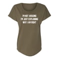 thumbnail image 1 of I'm Not Arguing I'm Just Explaining Womens Dolman Tee, 1 of 3