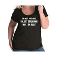 thumbnail image 1 of I'm Not Arguing I'm Just Explaining Womens Plus Size Scoopneck Tee, 1 of 1