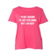 thumbnail image 1 of I'm Not Arguing I'm Just Explaining Womens Plus Size Scoopneck Tee, 1 of 1
