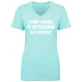 thumbnail image 1 of I'm Not Arguing I'm Just Explaining Womens V-Neck T-Shirt, 1 of 3