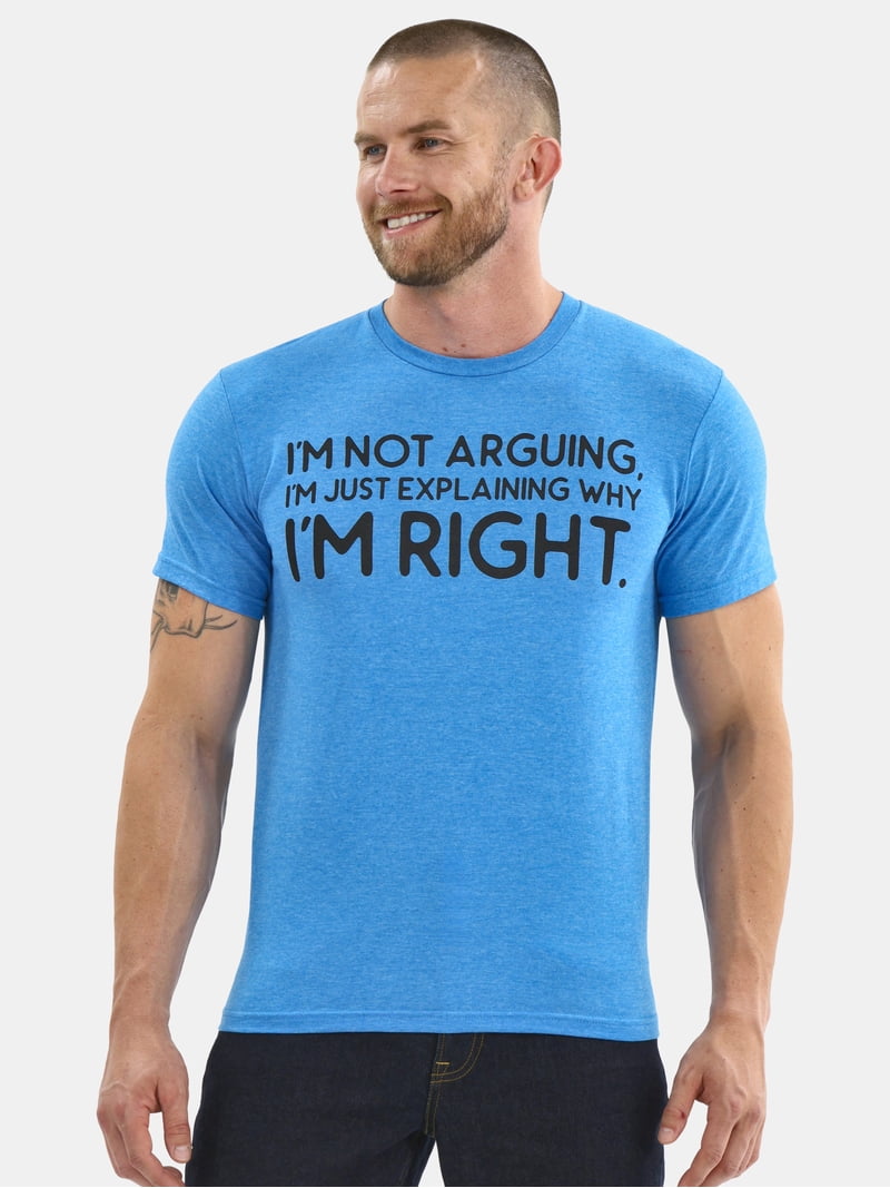 カットソー(長袖+七分) ARGUE - argue   RANDOM RIB KNIT T-SHIRTS I'm Not Arguing Men's and Big Men's Graphic Tee with Short Sleeves
