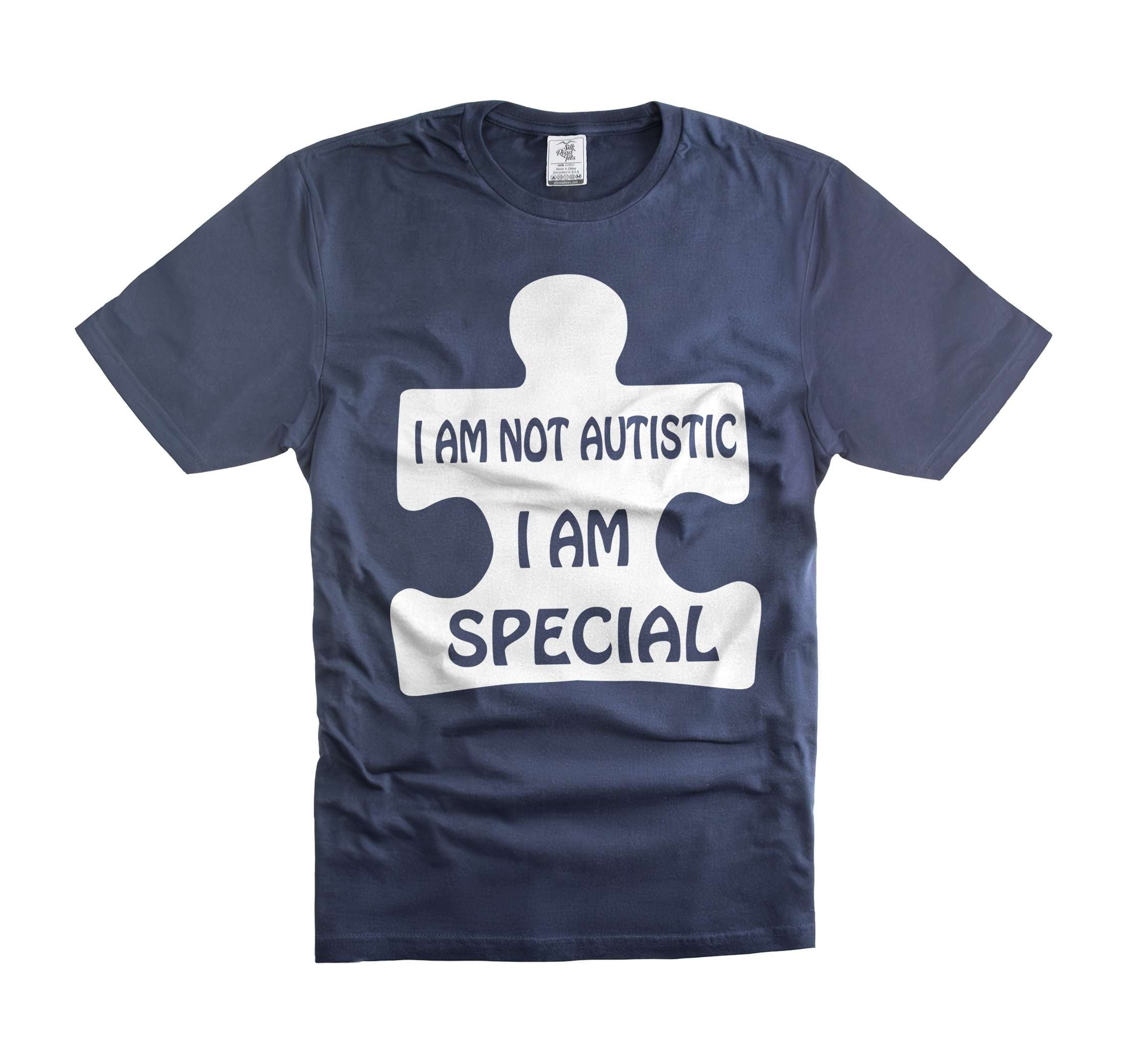I'm Not Autistic I Am Special Shirt Autism Puzzle Shirt Autism Awareness T-Shirt Autism Support Tee (XX-Large Navy Blue)
