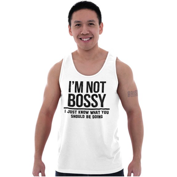 I'm Not Bossy I Just Know Funny Boss Plus Size Graphic Tank Top Brisco Brands 3X