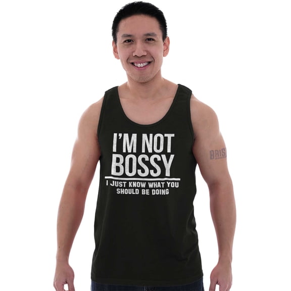 I'm Not Bossy I Just Know Funny Boss Plus Size Graphic Tank Top Brisco Brands 3X