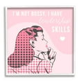 thumbnail image 1 of I'm Not Bossy Leadership Phrase Retro Pop Female Inspirational Framed Art Print Wall Art, 17x17, 1 of 8