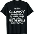 thumbnail image 1 of I'm Not Clumsy Funny Sayings Sarcastic Men Women Boys Girls T-Shirt Black Small, 1 of 4