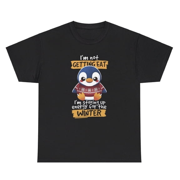 I’m Not Getting Fat T Shirt Funny Silly Penguin Graphic Ironic Weirdcore Tee
