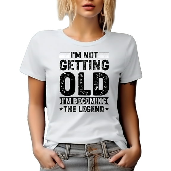 I'm Not Getting Old, I'm Becoming The Legend, Grandfather or Dad's Birthday, White T-Shirt, Medium