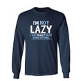 thumbnail image 1 of I'm Not Lazy, I Just Enjoy Doing Nothing Sarcastic Novelty Gift Idea Adult Humor Funny Men's Long Sleeve Shirts, 1 of 3