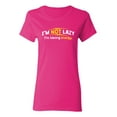 thumbnail image 1 of I'm Not Lazy I'm Saving Energy Sarcastic Novelty Gift Idea Adult Humor Funny Women's Casual Tees, 1 of 3