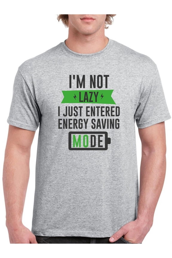 I'm Not Lazy Men T-Shirt, Male Medium