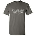 thumbnail image 1 of I'm Not Like Most Teens I'm In My 40's Novelty Sarcastic T shirt Humor Graphic Tees Men Anniversary Tshirt, 1 of 5