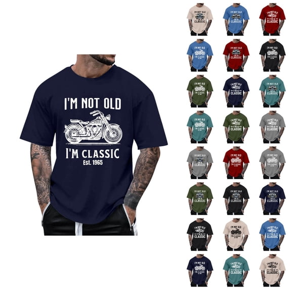 I'm Not I'm Classic Graphic Tees for Men 2026 Summer Casual Short Sleeve Crewneck Funny Birthday T Shirts