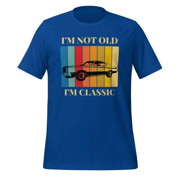 I'm Not Old I'm Classic Shirt Buick GSX Shirt Funny Car Shirt Funny Dad Shirt, Father’s Day Shirt Car Lovers Shirt (True Royal, S)