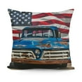 thumbnail image 1 of I'm Not Old I'm Classic Vintage American Car Truck USA Flag Throw Pillow, 1 of 5