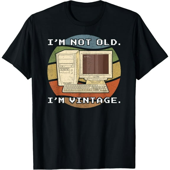 I'm Not Old I'm Vintage PC Monitor – Funny Computer Geek T-Shirt