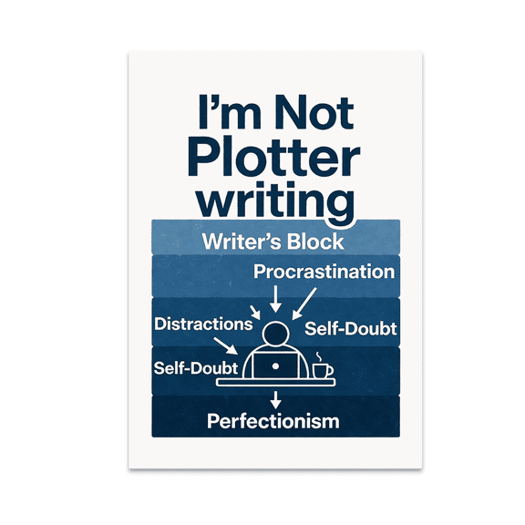 I'm Not Plotter Writing - Writer Enthusiast - 13x19 Poster Print