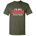 thumbnail image 1 of I'm Not Rude I Just Say What Everyone Else Is Thinking Humor Graphic Tees Novelty Pun Sayings Lover Gift For Christmas Sarcastic Funny T Shirt, 1 of 5
