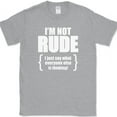 thumbnail image 1 of I'm Not Rude I Just Say What Everyone Else Is Thinking T-Shirt Funny Tee - Heather Grey, 3XL, 1 of 1