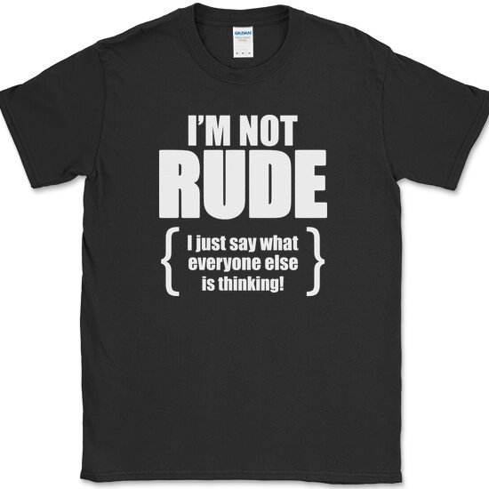 I'm Not Rude I Just Say What Everyone Else Is Thinking T-Shirt Funny Tee