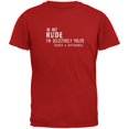 thumbnail image 1 of I'm Not Rude Red Adult T-Shirt - Medium, 1 of 1