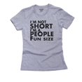 thumbnail image 1 of I'm Not Short, I'm A People Fun Size Women's Cotton Grey T-Shirt, 1 of 2