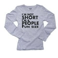 thumbnail image 1 of I'm Not Short, I'm A People Fun Size Women's Long Sleeve Grey T-Shirt, 1 of 2