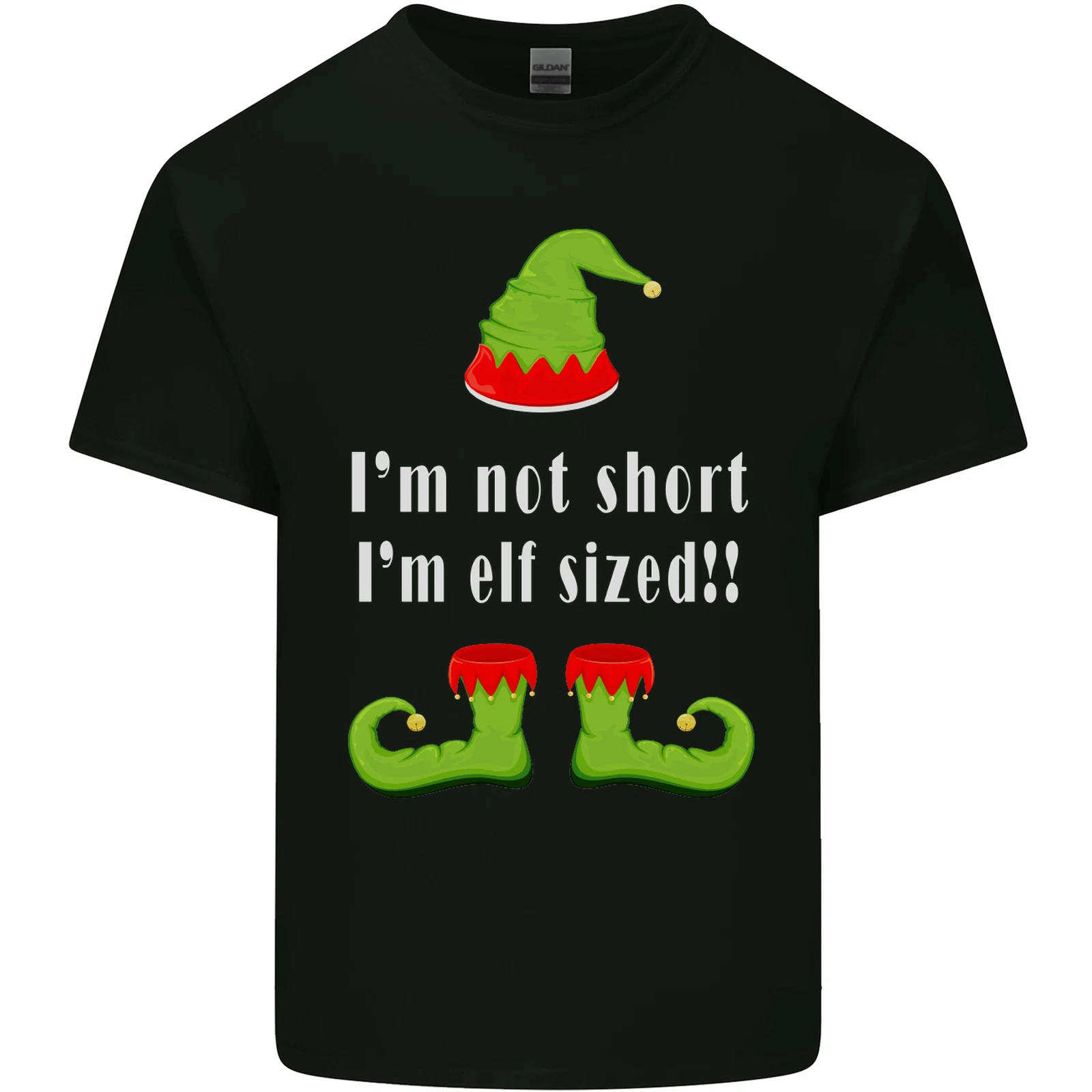 I'm Not Short I'm Elf Sized Funny Christmas for a Holiday and Sarcastic Unisex T-Shirt, up to size 5XL