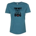 thumbnail image 1 of I'm Not Single I Have A Dog Ladies Bella + Canvas Short Sleeve T-shirt-Heather Teal-xxxl, 1 of 4