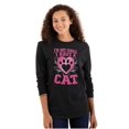 thumbnail image 1 of I'm Not Single I Have a Cat Pawprint Women Plus Size Long Sleeve Graphic Tee Brisco Brands 2X, 1 of 5
