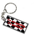 thumbnail image 1 of I'm Not Speeding I'm Qualifying Checkered Flag Keychain Key Chain Ring, 1 of 1