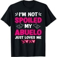 thumbnail image 1 of I'm Not Spoiled My Abuelo Just Loves Me Granddaughter Girls T-Shirt, 1 of 3